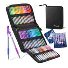 Canetas em Gel CAISEXILE Kit com 96 Peças, 48 Cores com Glitter e 48 Refis