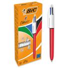 Canetas esferográficas BIC 4 Colors Shine Medium Point 1,0 mm x12 Canetas esferográficas BIC 4 Colors Shine Medium Point 1,0 mm x12
