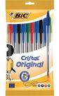 Canetas esferográficas BIC Cristal Original Fine Point, pacote com 10