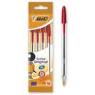 Canetas esferográficas BIC Cristal Original Medium Point Red x4