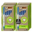 Canetas esferográficas BIC Ecolutions Clic Stick Blue Medium, pacote com 48