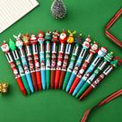 Canetas Esferográficas De Natal Em 4 Cores, 16 Peças, Canetas Decorativas Divertidas Com Papai Noel,