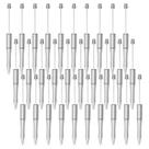 Canetas frisáveis jiebor Silver Plastic Bead Pen Black Ink x30