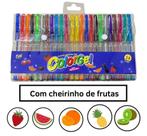 Canetas Gel Cheirinho de Frutas Coloridas Perfumadas Glitter Neon Tons Pastel Kit com 12/24/36 Canetas Gel Cheirinho de Frutas Coloridas Perfumadas Glitter Neon Tons Pastel Kit com 12/24/36