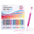 Canetas Gel Glitter Languo 72 Cores para Conjunto de Colorir Adulto