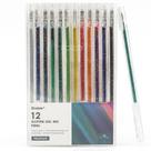 Canetas Glitter Gel Grabie 12 cores para livros de colorir para adultos