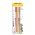 Canetas Microline Artcolor Compactor - Kit 4 Cores Pastel para Desenho e Escrita