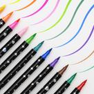 Canetas para Colorir com Glitter 2 pontas com 48 Cores Premium Alta Qualidade