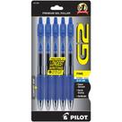Canetas Roller Gel PILOT G2 Ponta Fina 0,7 mm Tinta Azul - Kit com 5