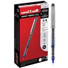 Canetas Rollerball Uni-Ball Vision Needle 0,7 mm, azul fino x12