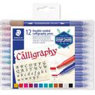 Canetas Staedtler Calligraphy Duo C/12 Cores Ponta Dupla 3005 TB12 02