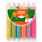 Canetinha Com 6 Unidades Hidrográfica Escolar Colorida