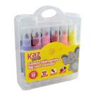 Canetinha hidrografica 12 cores big jumbo c/ carimbo - kaz