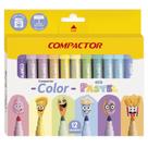 Canetinha Hidrográfica 12 Cores Color Pastel Compactor Canetinha Hidrográfica 12 Cores Color Pastel Compactor