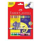 Canetinha Hidrográfica 150612N 12 Bicolor - Faber Castell