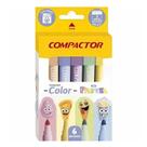 Canetinha Hidrográfica Color Pastel 164031 6 Cores - Compactor