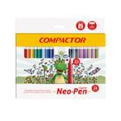 Canetinha Hidrográfica Compactor Neo Pen Gigante 24 Cores