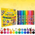 Canetinha Hidrográfica Perfumada Cheiro De Fruta 12 Cores Caneta Hidrocor