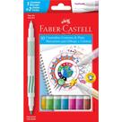 Canetinha Marcadores Duo Duas Pontas 10 Cores Faber-Castell