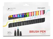 Canetinha Pincel Brush Newpen - Kit Com 20 Unidades C/ Blender