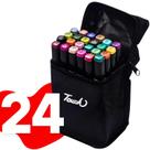 Canetinhas 24 Cores Touch Marcado Permanente Ponta Dupla