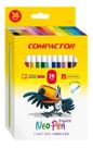 Canetinhas Coloridas Compactor Neo Pen - Kit 36 Cores Lavável