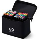 Canetinhas Coloridas Kit 60 Unidades Profissional Pintura Escolar Canetinhas Coloridas Kit 60 Unidades Profissional Pintura Escolar