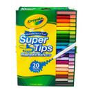 Canetinhas Crayola Super Tips Laváveis 20 Cores Ponta Flexível, Não Tóxicas