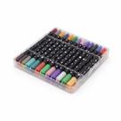 Canetinhas Glitter Ponta Dupla 48 Cores Kit Completo com 24 Peças