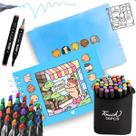 Canetinhas Touch 36 Un + Livro Colorir Bobbie Goods A5 180g