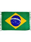 Canga de Praia Poliéster Estampa Bandeira do Brasil