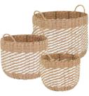 Canggu cesta fibra natural 3pç Canggu cesta fibra natural 3pç