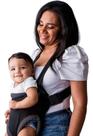 Canguru bebê 3 em 1 passeio carregador ergonômico Bublim Baby Liso Detalhe Estampad