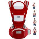 Canguru KIYUMI 6 em 1 com Assento Ergonômico para Quadril e Tela 3D Vermelho