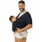 Canguru Para Bebê Passeio Wrap Sling Até 16Kg Resistente Confortável Proteção UV Dry Fit Preto Kabab