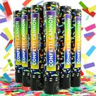 Canhão de confete biodegradável, pacote com 6 unidades, multicolorido, lançadores de confete para festa, 12 polegadas, canhão grande para celebração de casamento, aniversário, chá de bebê, decoração de Natal, Ano Novo e formatura Canhão de confete biodegradável, pacote com 6 unidades, multicolorido, lançadores de confete para festa, 12 polegadas, canhão grande para celebração de casamento, aniversário, chá de bebê, decoração de Natal, Ano Novo e formatura