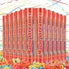 Canhão de confete LIONTELO, canhão de flâmula de 30 cm, 12 unidades, multicolorido
