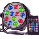 Canhão Iluminação Led Rgb 12 Leds Rgb Controle Remoto