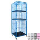 Canil Gaiola Vertical Mega 3 Lugares Azul Cachorro Pet Tosa
