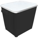 Canister Container Armazenador Guarda Ração Cachorro Gato Com Tampa 6,0 Kg Black Furacão Pet