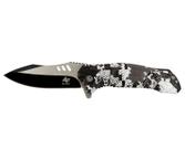 Canivete Albatroz Camuflado Super Afiado Semi Automático Com Clip e Bolso