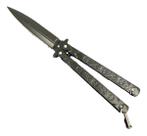Canivete butterfly com trava profissional caveira preto t286bbi