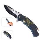 Canivete de bolso tatico retratil metal escorpiao pesca faca