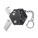 Canivete Dobrável Hexagonal Com Chaveiro, Ferramenta Multifuncional EDC, Chave De Fenda, Mini Canivete Dobrável Hexagonal Com Chaveiro, Ferramenta Multifuncional EDC, Chave De Fenda, Mini