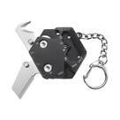 Canivete Dobrável Hexagonal Com Chaveiro, Ferramenta Multifuncional EDC, Chave De Fenda, Mini