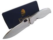 Canivete Elmo Aço Inox Espelhado Com Clip De Bolso Liso