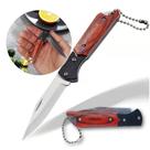 Canivete Para Camping E Pesca Com Cabo Em Madeira Compacto e Resistente XV3093 XV3094