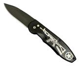 Canivete tatico militar army us preto aço inox clip de bolso - l701a