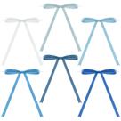 Canlierr 72 peças de laços de fita de cetim azul 12x18 cm Canlierr 72 peças de laços de fita de cetim azul 12x18 cm