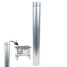 Cano 50cm Em Aço Galvanizado 115mm Para Chaminé Fogão à Lenha Lareira - N2 AMZ Cano 50cm Em Aço Galvanizado 115mm Para Chaminé Fogão à Lenha Lareira - N2 AMZ